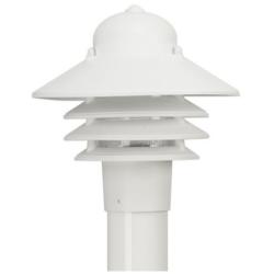 Wave Lighting Nautical White LR12C Post Top Light Clear Prismatic Lens