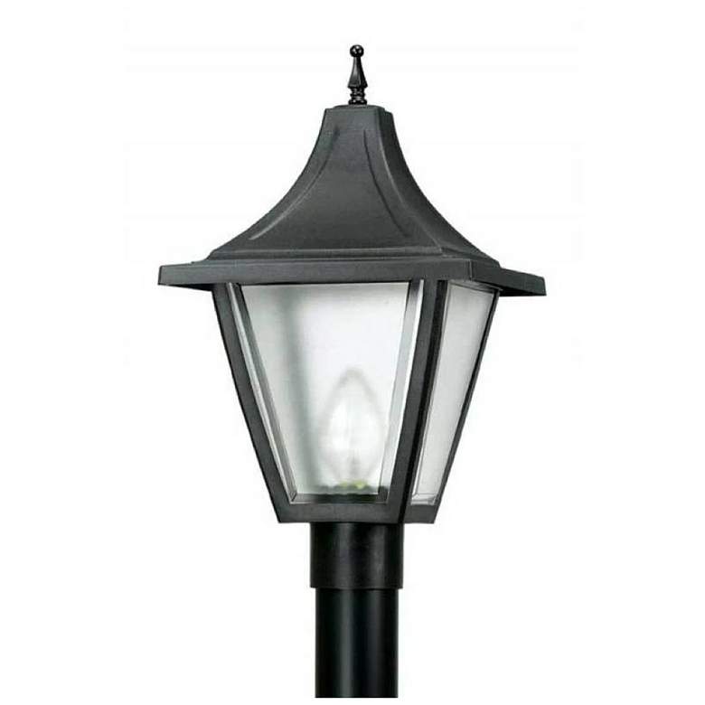 Image 1 Wave Lighting Vanguard Black Post Top Light with Clear Beveled Lens