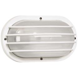 Wave Nautical Bulk Head 10 1/2" White and Glass Outdoor Wall Light