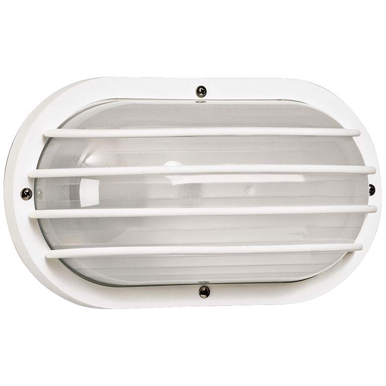 Image 1 Wave Nautical Bulk Head 10 3/4" Wide LED White Outdoor Wall Light