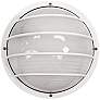 Wave Nautical Round White Outdoor Ceiling or Wall Light