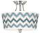 Wave Zig Zag Tapered Drum Giclee Ceiling Light