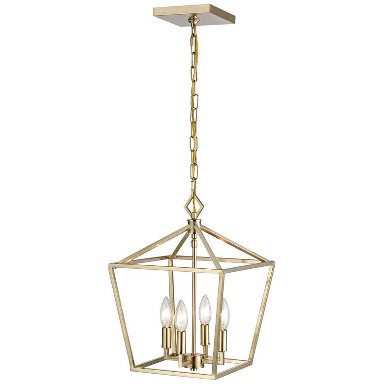 Image 4 Wavecrest 12" Wide Modern Gold Steel 4-Light Mini Pendant more views