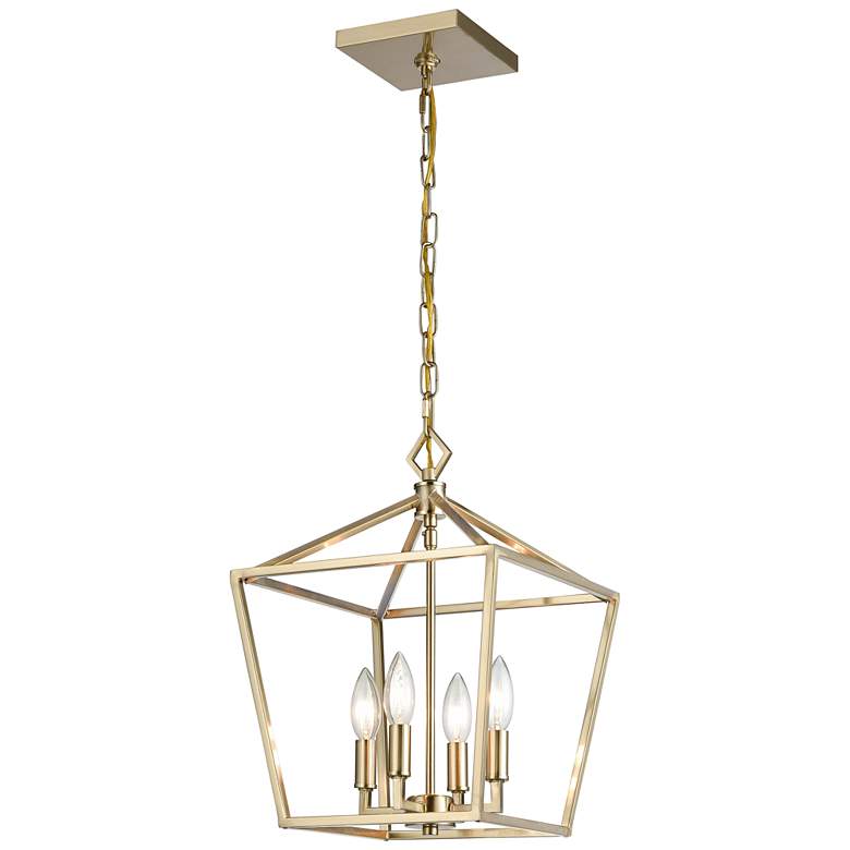 Image 5 Wavecrest 12" Wide Modern Gold Steel 4-Light Mini Pendant more views
