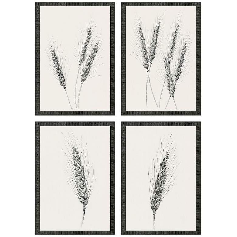 Image 1 Wavering Wheat 18"W x 26"H Framed Art Set of 4