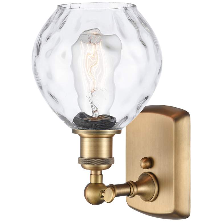 Image 3 Waverly 11" High Brushed Brass Sconce w/ Clear Shade more views