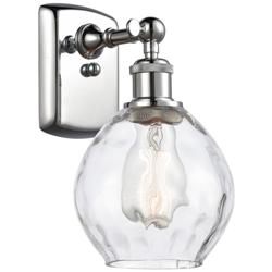 Waverly 11" High Polished Chrome Sconce w/ Clear Shade