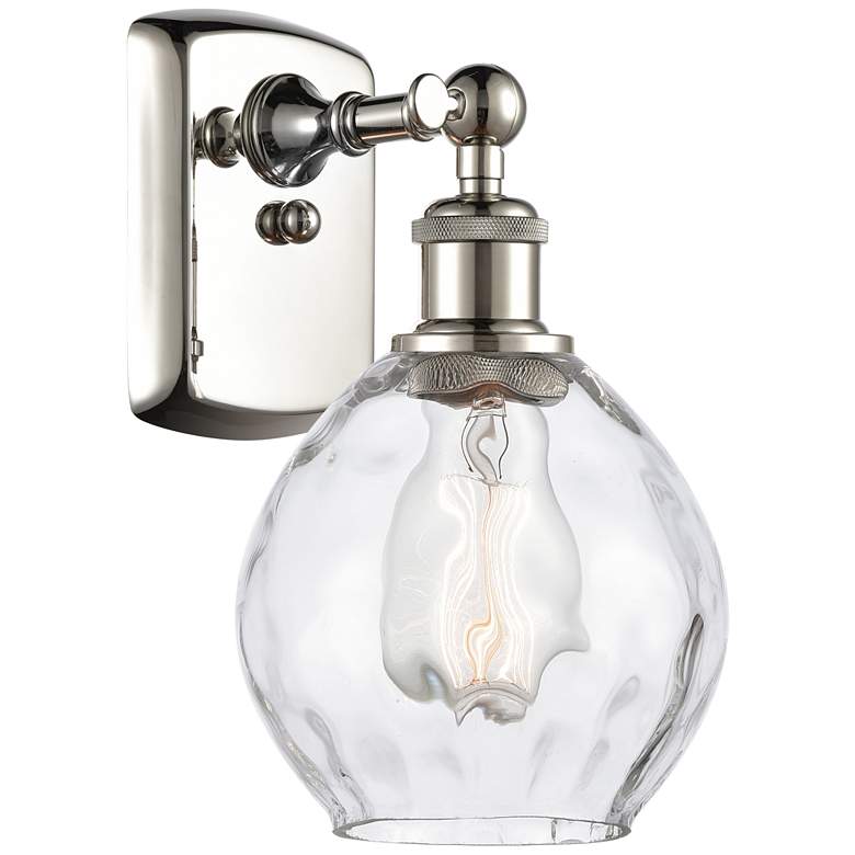 Image 1 Waverly 11" High Polished Nickel Sconce w/ Clear Shade