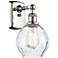 Waverly 11" High Polished Nickel Sconce w/ Clear Shade