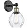 Waverly 11"High Black Antique Brass Sconce With Clear Shade