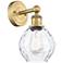 Waverly 11"High Brushed Brass Sconce With Clear Shade