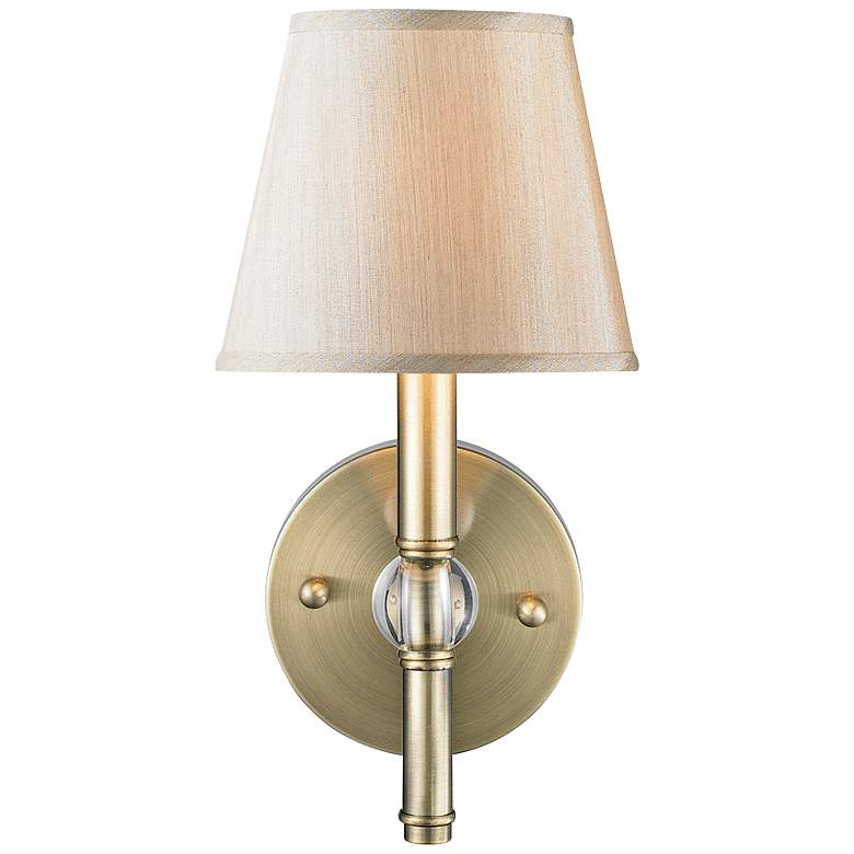 Image 1 Waverly 12 1/4" High Aged Brass Wall Sconce