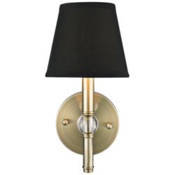 Waverly 12 1/4&quot; High Aged Brass Wall Sconce