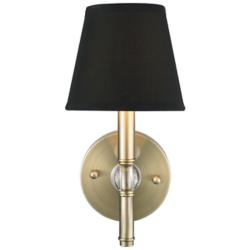 Waverly 12 1/4" High Aged Brass Wall Sconce