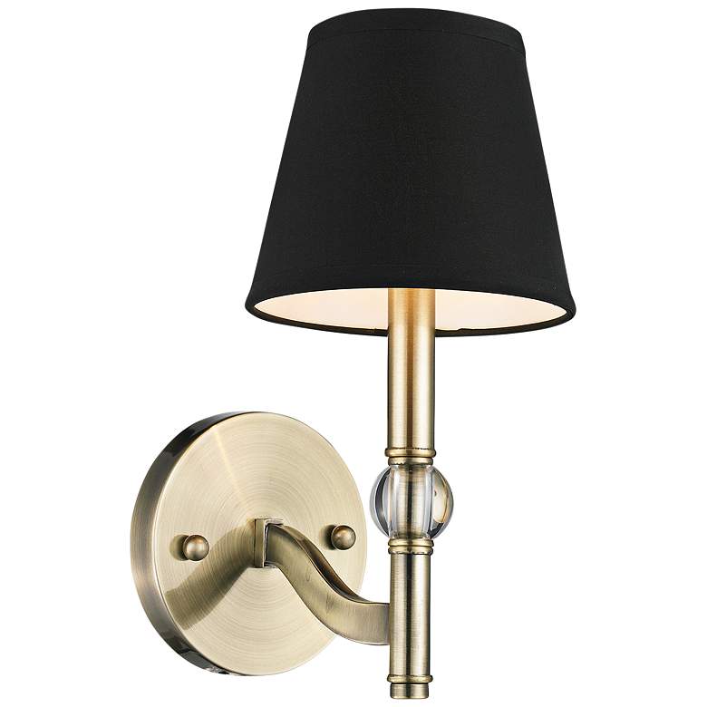 Image 2 Waverly 12 1/4" High Aged Brass Wall Sconce more views