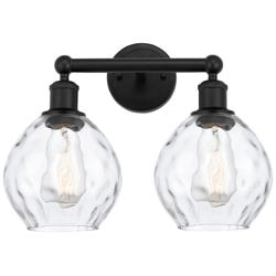 Waverly 15" 2-Light Matte Black Bath Light