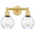 Waverly 15" Wide 2 Light Satin Gold Bath Vanity Light With Clear Shade