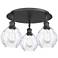 Waverly 17.75" Wide 3 Light Matte Black Flush Mount With Clear Glass S