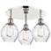Waverly 17.75"W 3 Light Polished Nickel Flush Mount With Clear Glass S