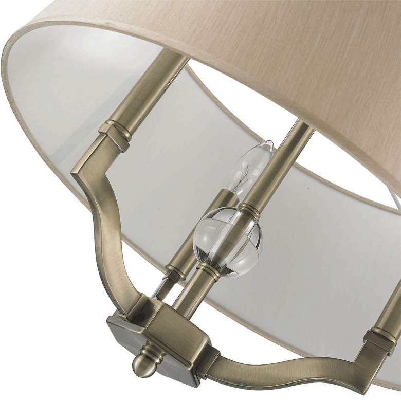Image 5 Waverly 19" Wide Aged Brass Silken Parchment Chandelier more views