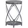 Waverly 19" Wide Metal and Wood Round Accent Table