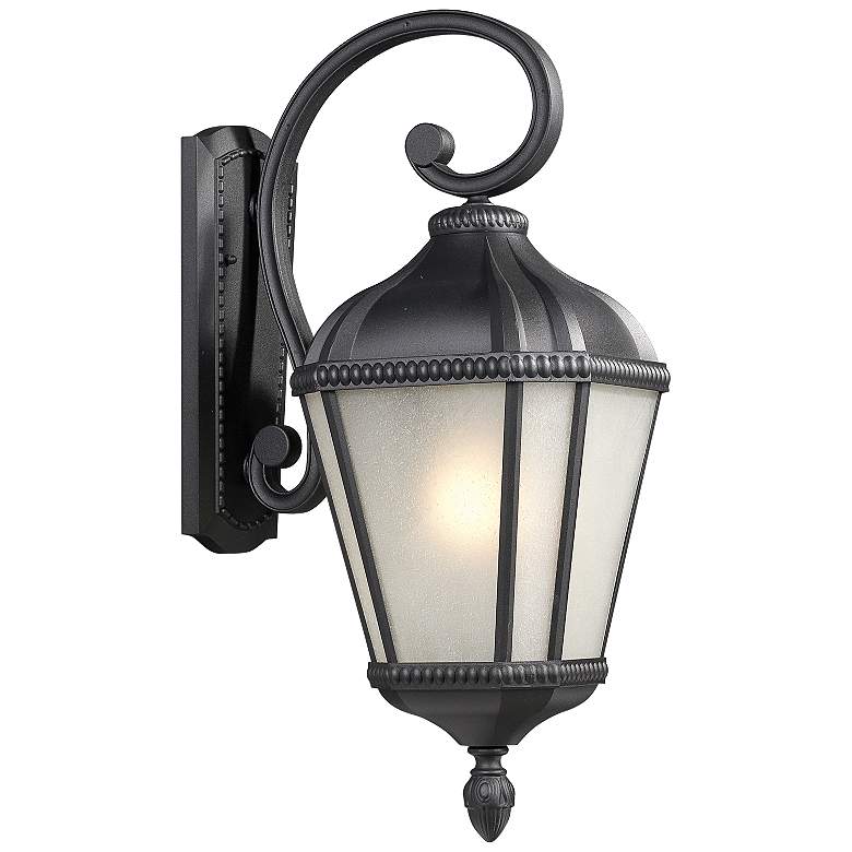 Image 1 Waverly 22 1/2 inch High Black Outdoor Wall Light
