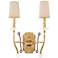 Waverly 22"H Honey Gold Forged Iron 2-Light Wall Sconce