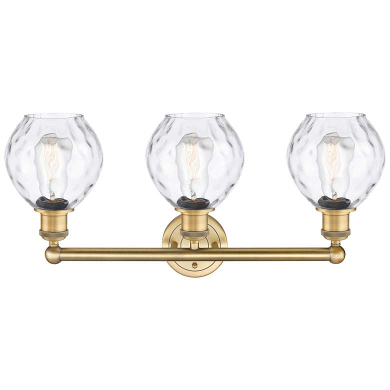 Image 2 Waverly 24" Wide 3 Light Brushed Brass Bath Vanity Light With Clear Sh more views