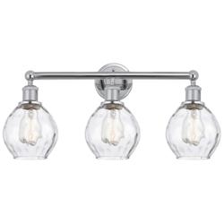 Waverly 24&quot; Wide 3 Light Polished Chrome Bath Vanity Light With Clear