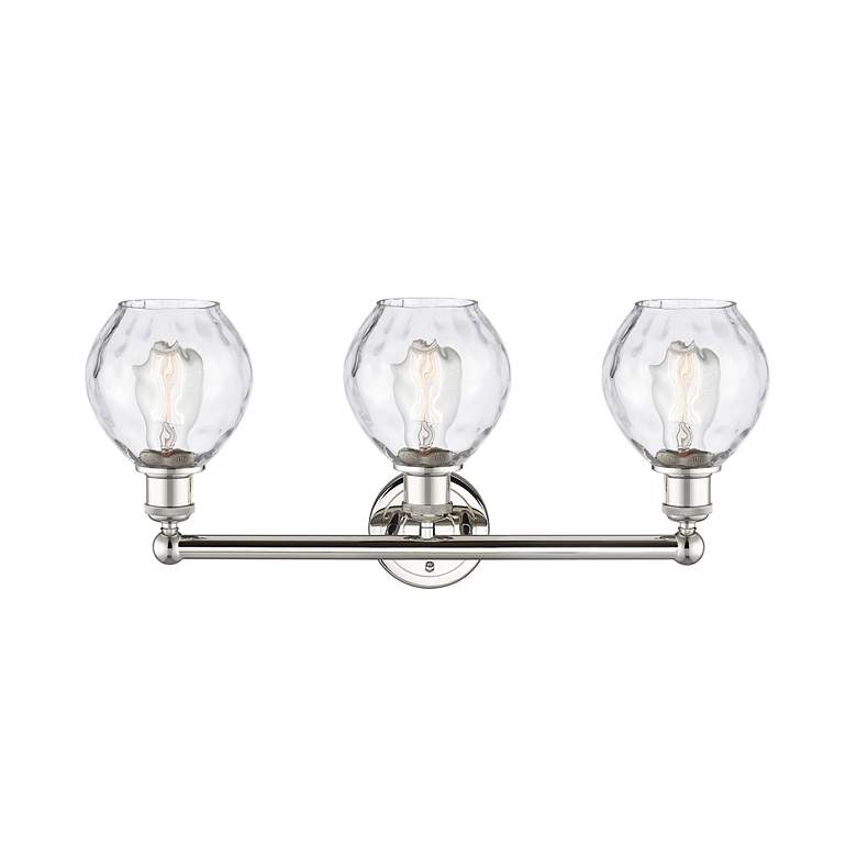 Image 2 Waverly 24" Wide 3 Light Polished Nickel Bath Vanity Light With Clear more views