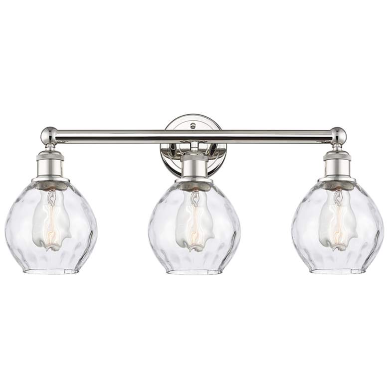 Image 1 Waverly 24" Wide Polished Nickel 3-Light Bath Light w/ Clear