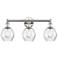 Waverly 24" Wide Polished Nickel 3-Light Bath Light w/ Clear