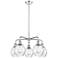 Waverly 24"W 5 Light Polished Chrome Stem Hung Chandelier With Clear S