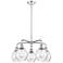 Waverly 24"W 5 Light Polished Chrome Stem Hung Chandelier With Clear S