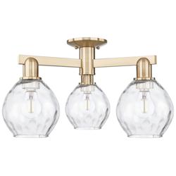 Waverly 24" Wide 3-Light Champagne Bronze Semi-Flush Mount w/ Clear Shade