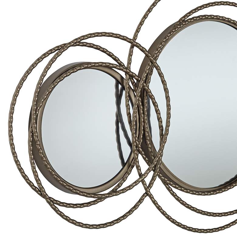 Image 3 Waverly 40 1/4 inchW Pewter Wire Metal Mirror Wall Art more views