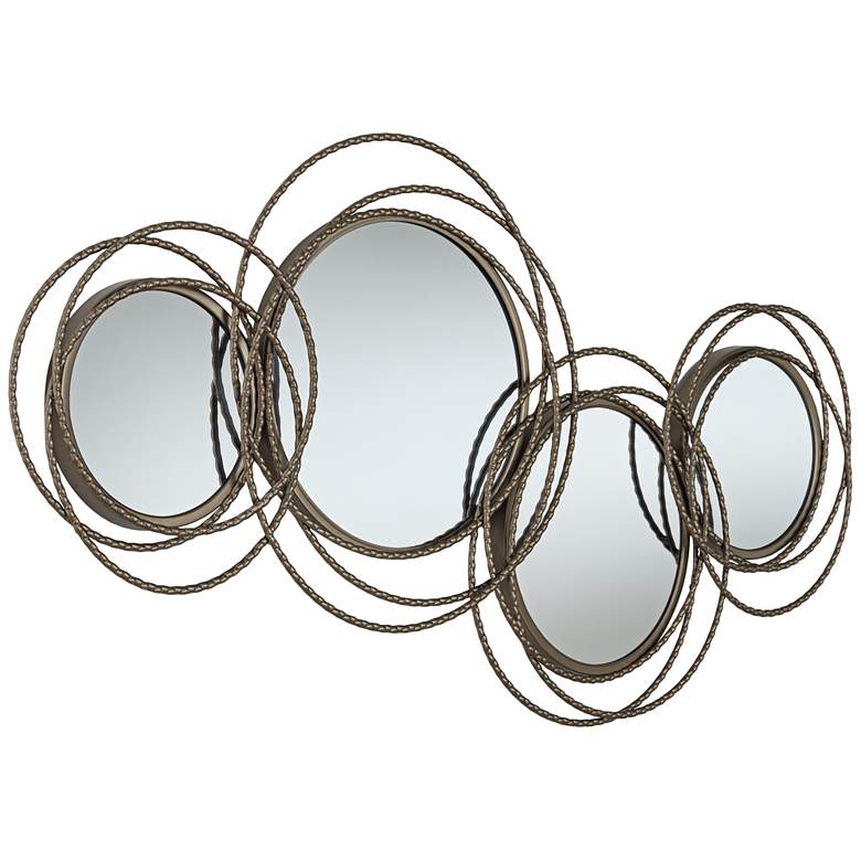 Image 4 Waverly 40 1/4"W Pewter Wire Metal Mirror Wall Art more views