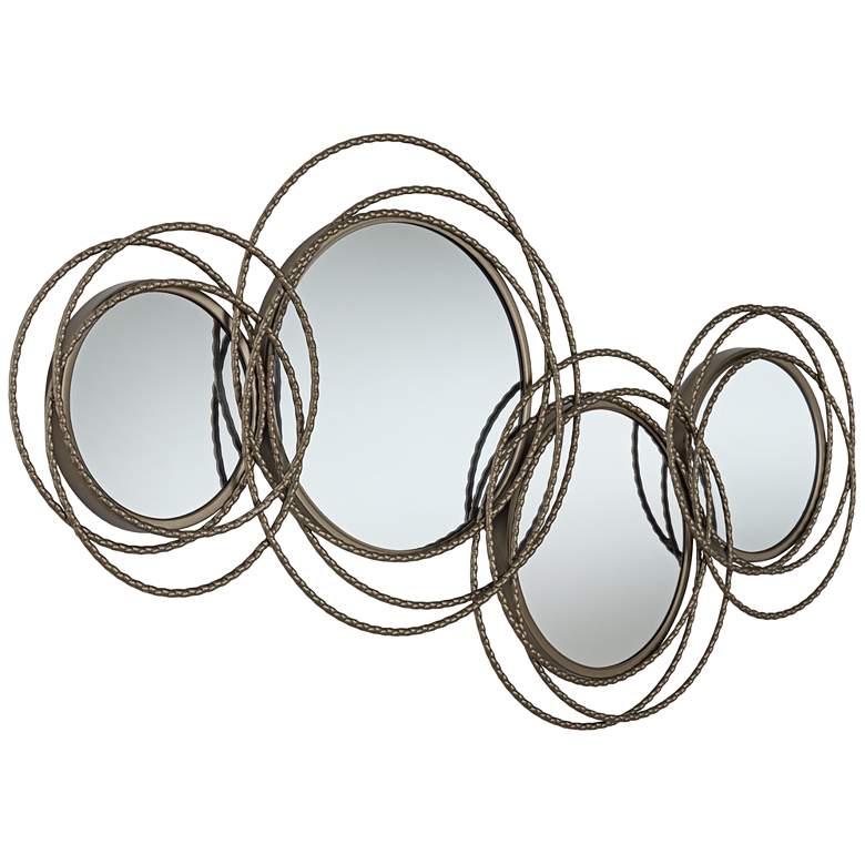 Image 4 Waverly 40 1/4 inchW Pewter Wire Metal Mirror Wall Art more views