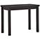 Waverly 46" Wide Antique Black Wood Rectangular Bar Table
