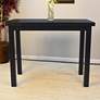 1_Waverly 46" Wide Antique Black Wood Rectangular Bar Table