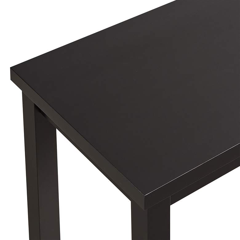 Image 3 Waverly 46" Wide Antique Black Wood Rectangular Bar Table more views