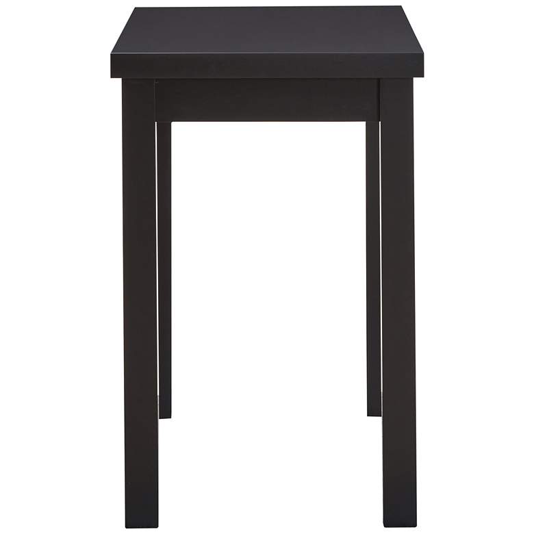 Image 4 Waverly 46" Wide Antique Black Wood Rectangular Bar Table more views