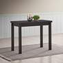 5_Waverly 46" Wide Antique Black Wood Rectangular Bar Table more views