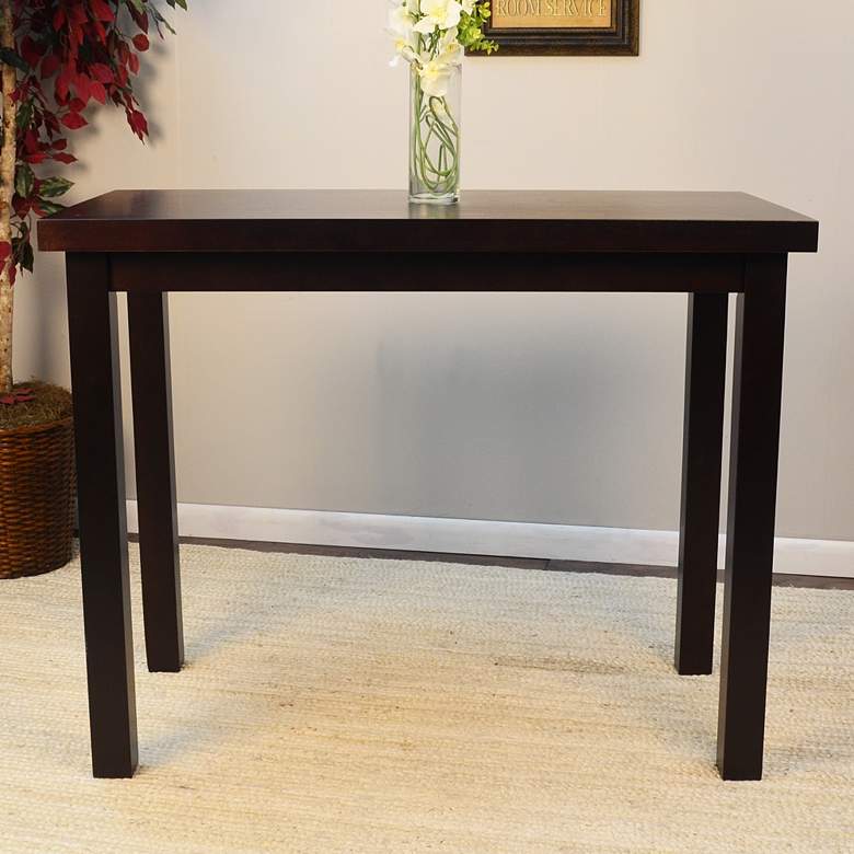 Image 1 Waverly 46" Wide Espresso Wood Rectangular Bar Table