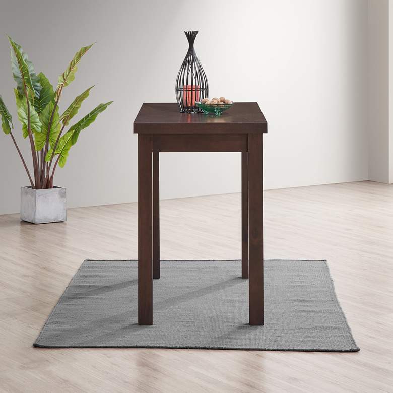 Image 6 Waverly 46" Wide Espresso Wood Rectangular Bar Table more views