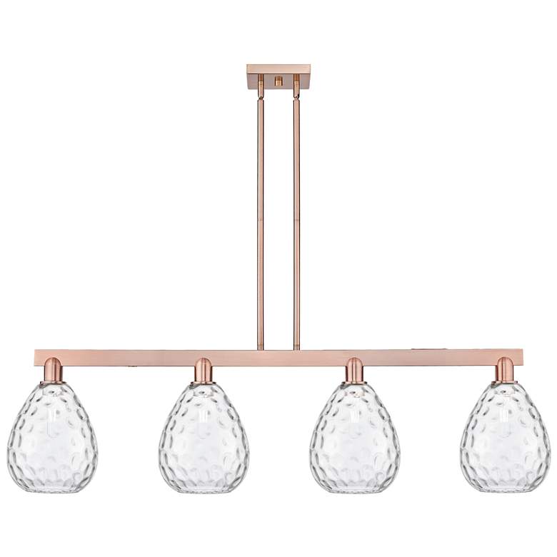 Image 1 Waverly 51" Wide 4-Light Antique Copper Island Light w/ Clear Shade