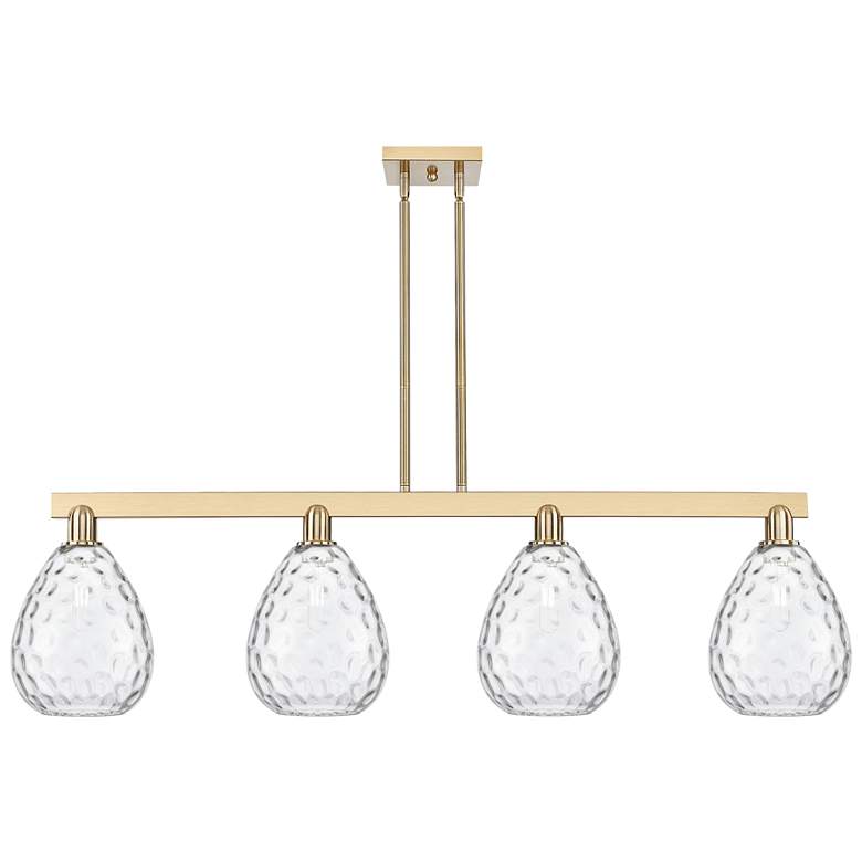 Image 1 Waverly 51" Wide 4-Light Champagne Bronze Island Light w/ Clear Shade