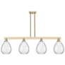 1_Waverly 51" Wide 4-Light Champagne Bronze Island Light w/ Clear Shade