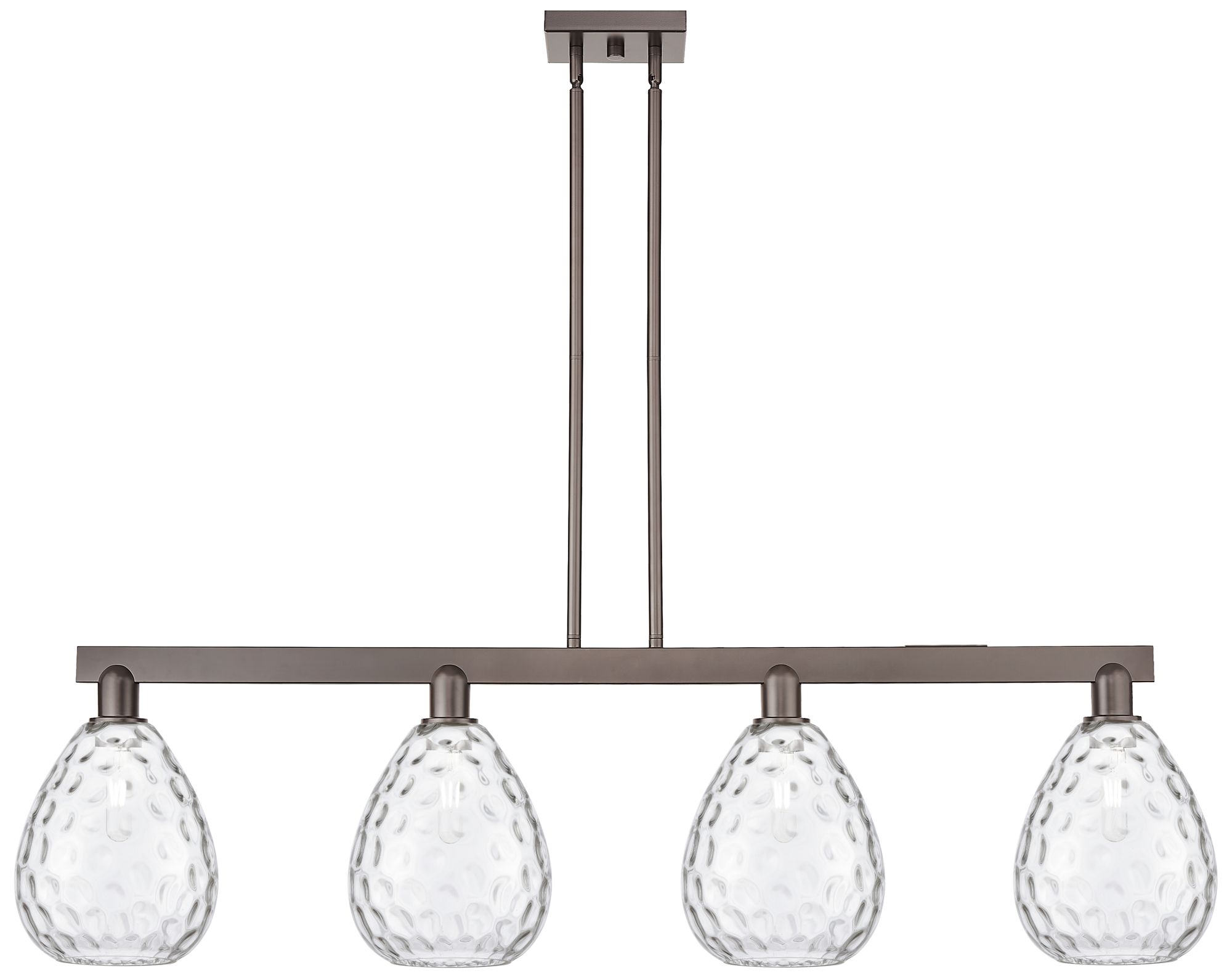 Waverly 51" Wide 4-Light Oil Rubbed Bronze Island Light w/ Clear Shade