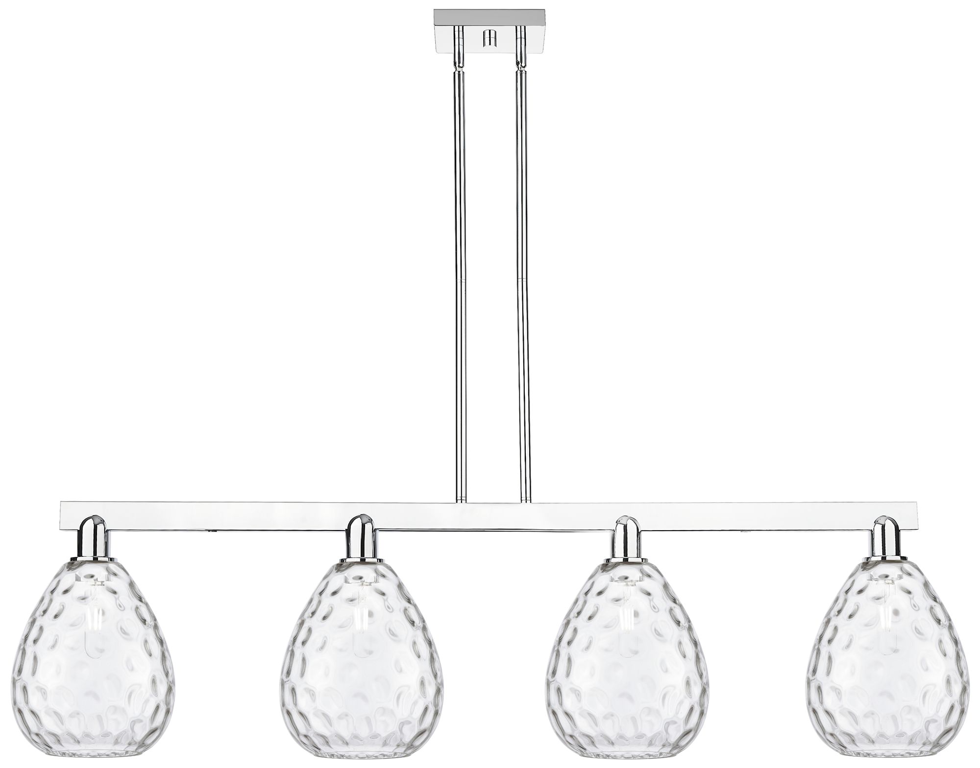 Waverly 51" Wide 4-Light Polished Chrome Island Light w/ Clear Shade